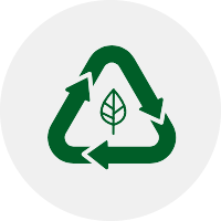 99% recyclable package icon