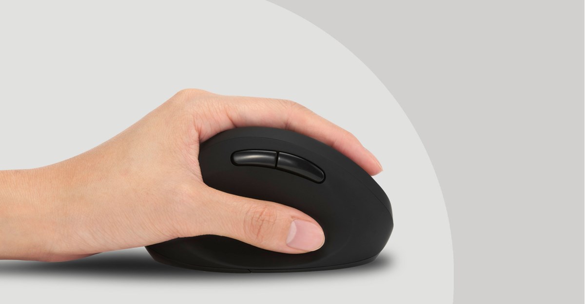 Kensington left-handed mouse with gray background