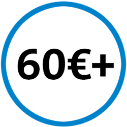 60 €+