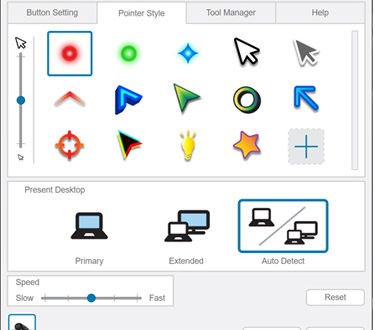 screenshot of virtual presentation customization