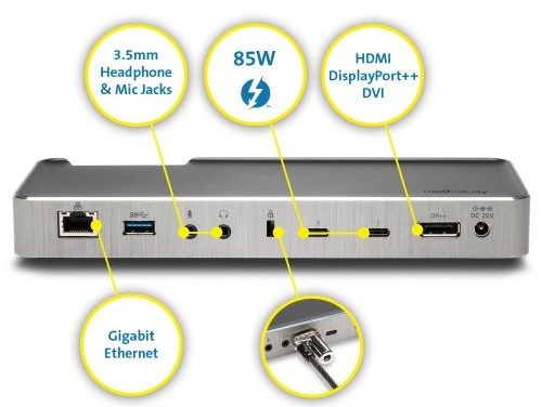 A Kensington Thunderbolt 3 Universal Docking Station