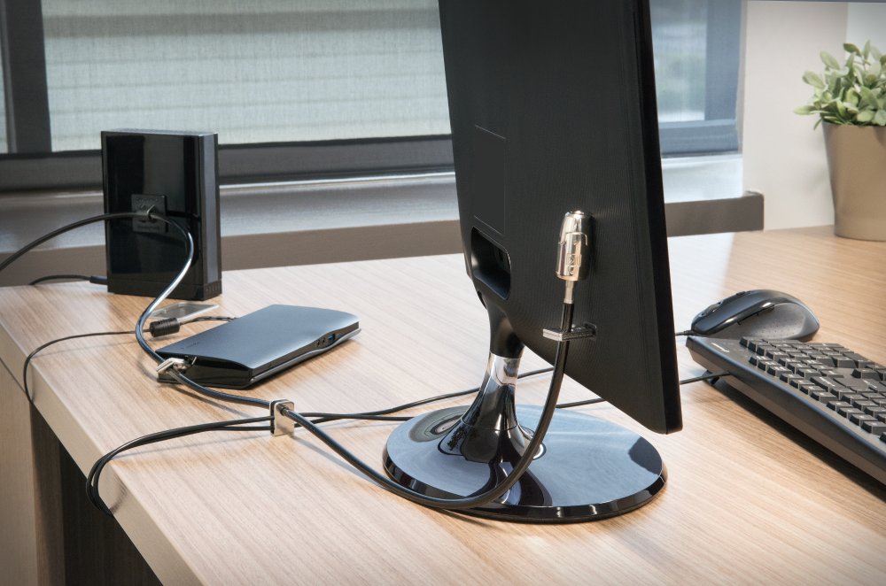 Locking shop computer desk