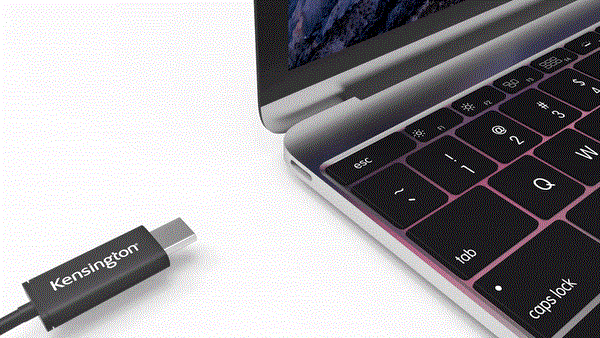 USB-C connecting to a laptop