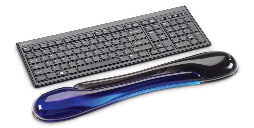 A Kensington keyboard paired with a Duo Gel Keyboard Wrist Rest