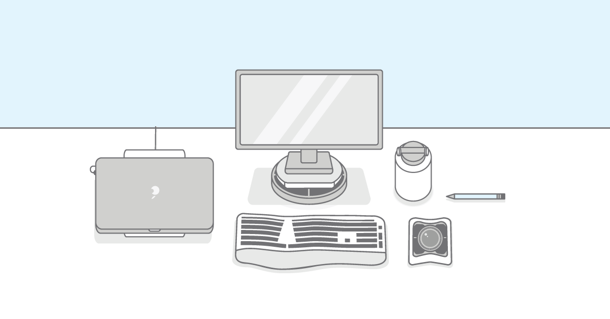 Desktop setup drawing