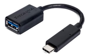 Kensington CA1000 USB-C to USB-A adapter on white background