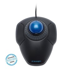 A Kensington Orbit Trackball mouse with Scroll Ring 