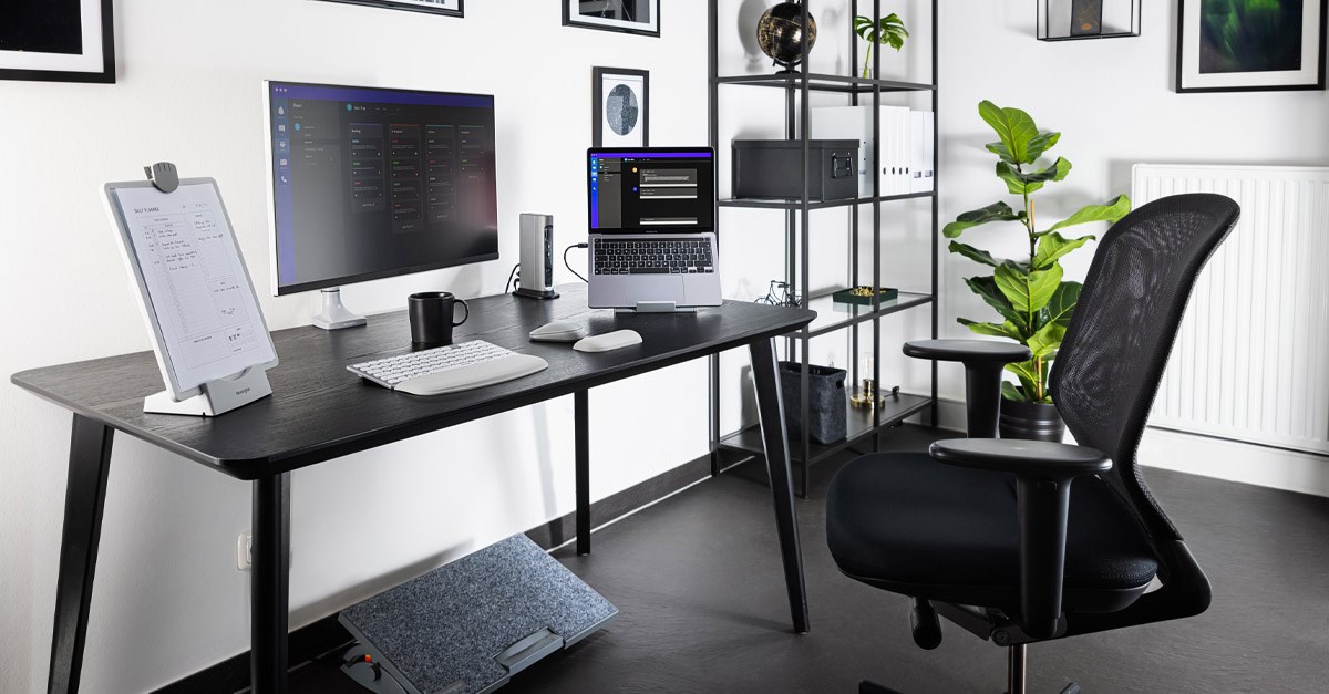 Home office with Kensington ergonomic solutions