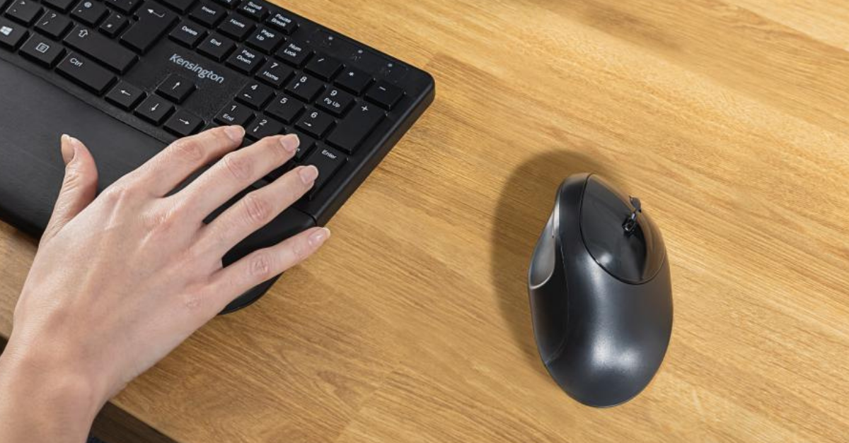 ProFit Ergo Wireless Vertical Mouse on desk