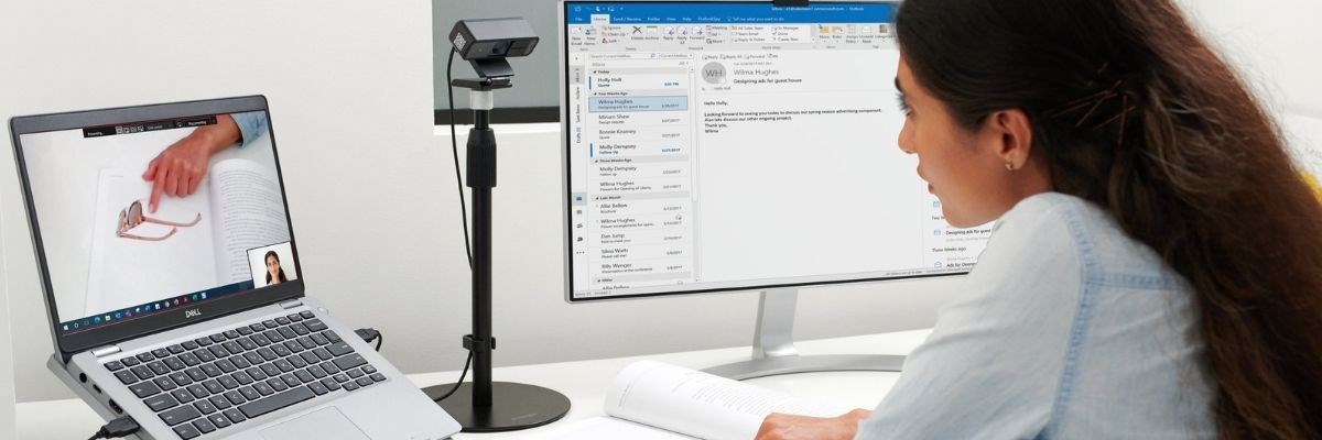 A1010 Telescoping Desk Stand for video conferencing microphones, webcams, and lighting systems.jpg