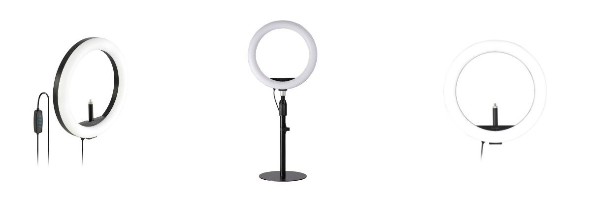 L1000 Bicolor Ring Light with Webcam Mount 