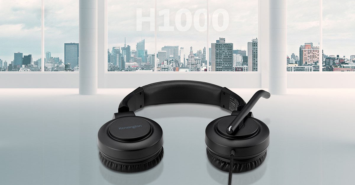 Shot of Kensington H1000 headset with a City background