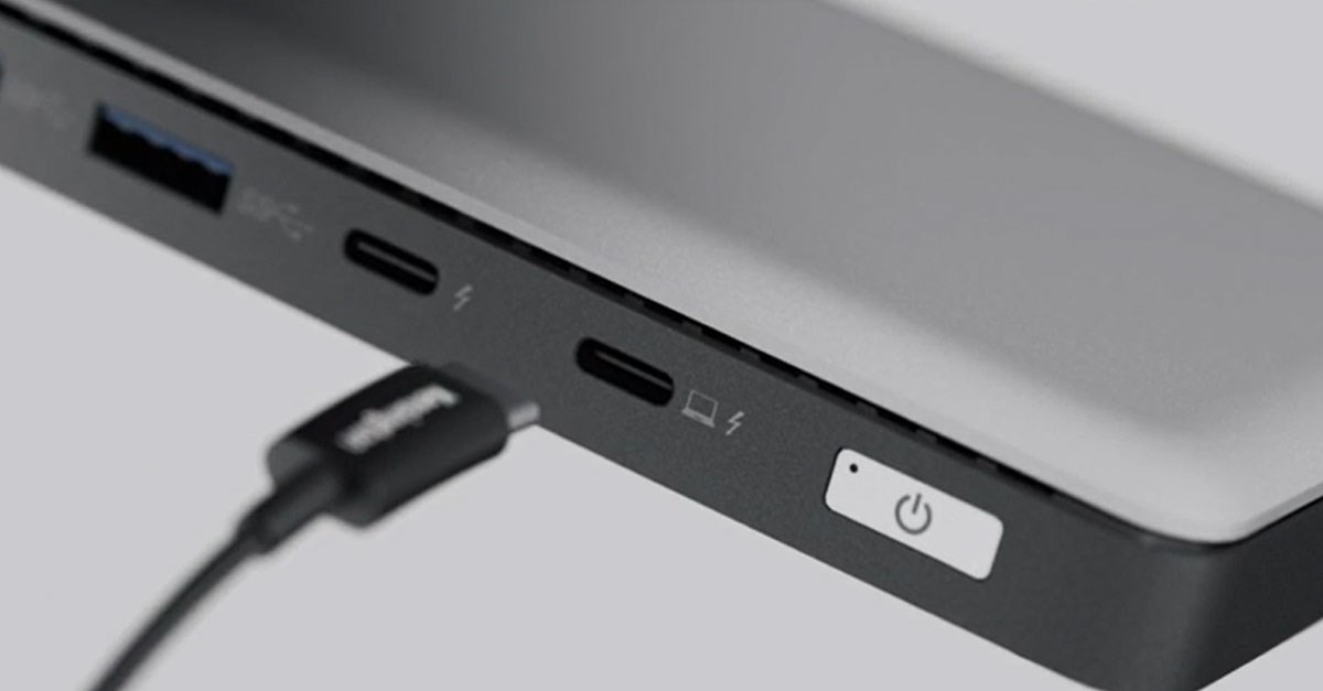 Thunderbolt 4 port on a Kensington Docking Station.