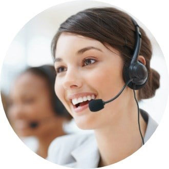 Woman providing customer support on phone