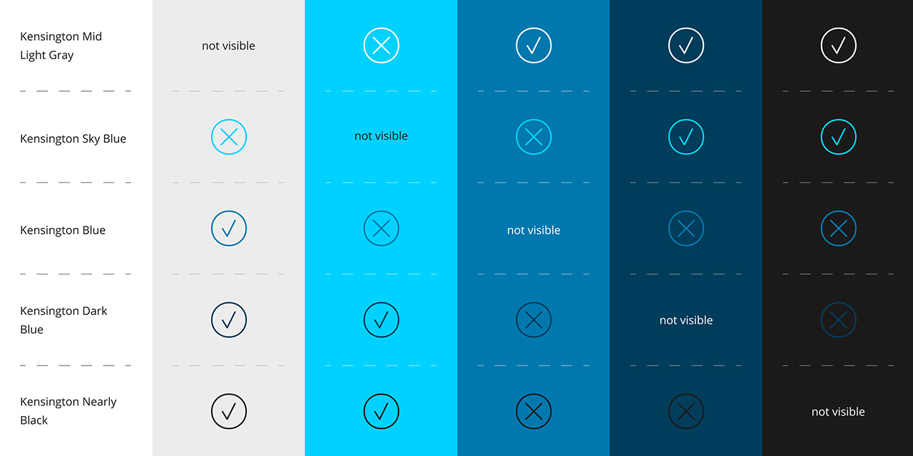 Color pairing table.