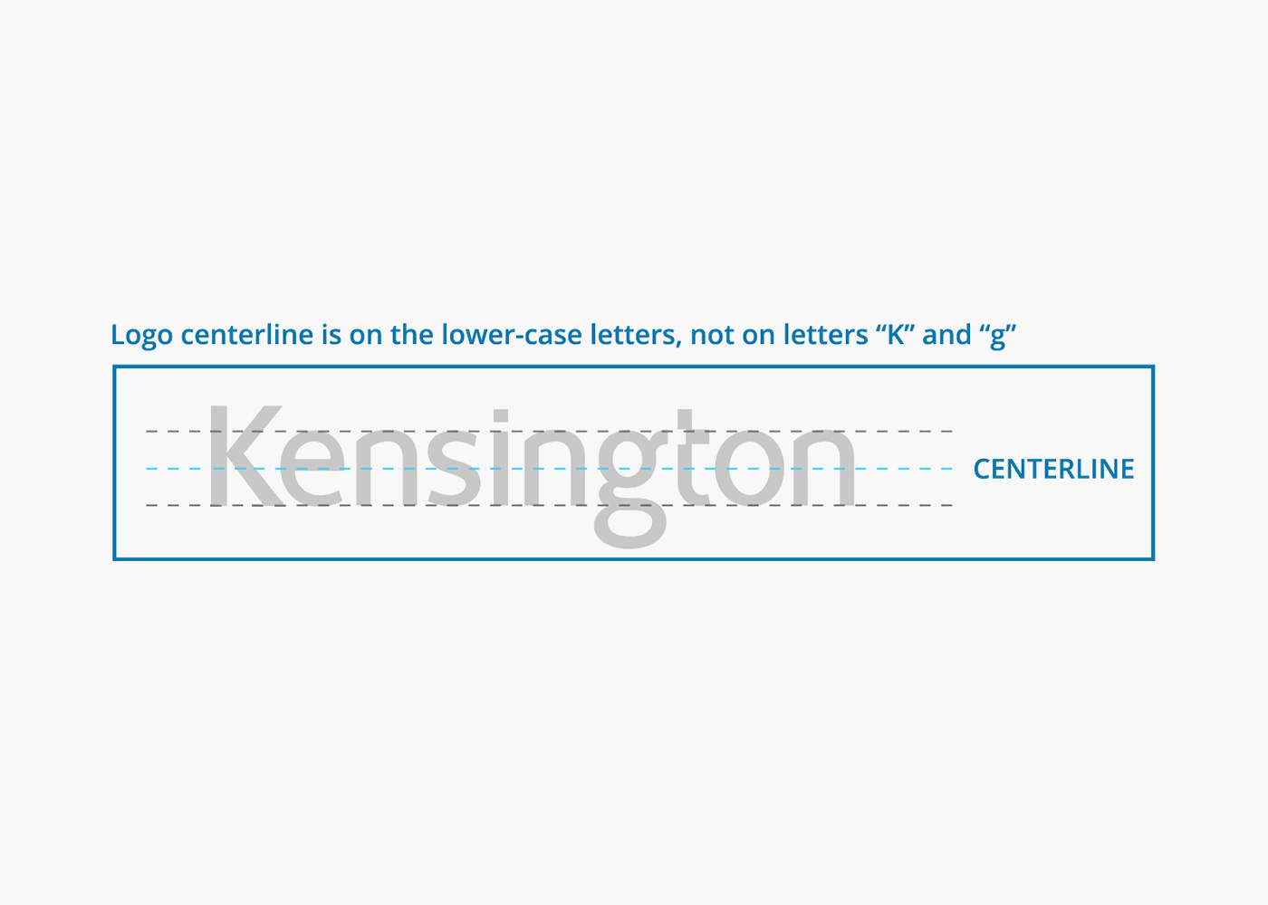 Kensington logo centerline.