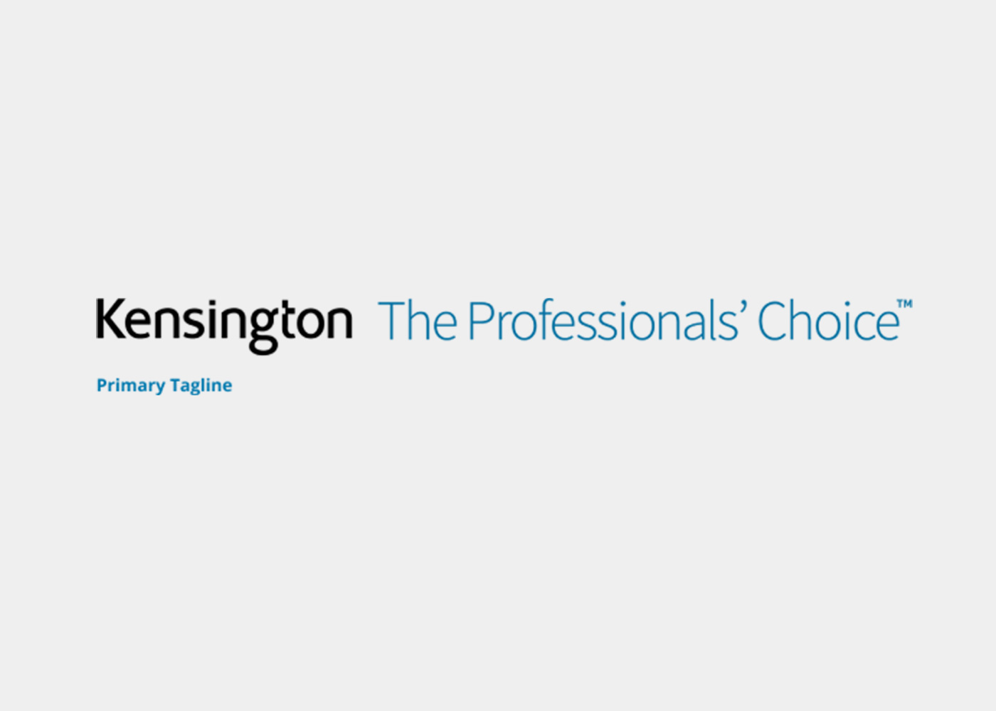 Example of Kensington logo with tagline example.