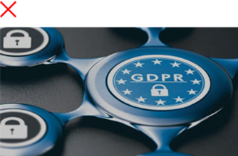 Darkblue image with a black background with GDPR badge.