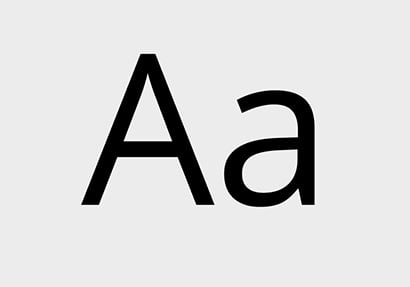 Open sans example letters.