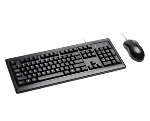 Keyboard and Mice on white background.