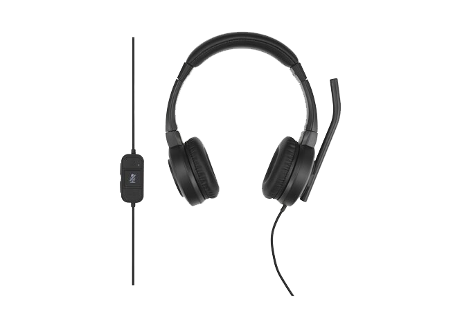 H1000 USB-C On-Ear Headset on grey background