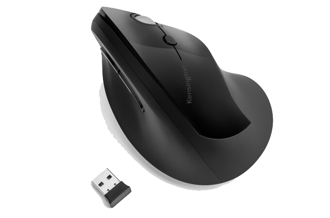 Pro Fit® Ergo Vertical Wireless Mouse on grey background