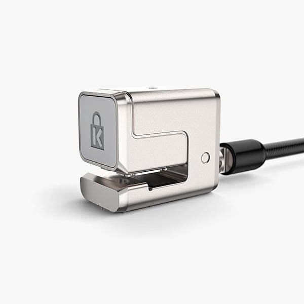 Keyed cable lock voor surface pro en surface go op een witte achtergrond