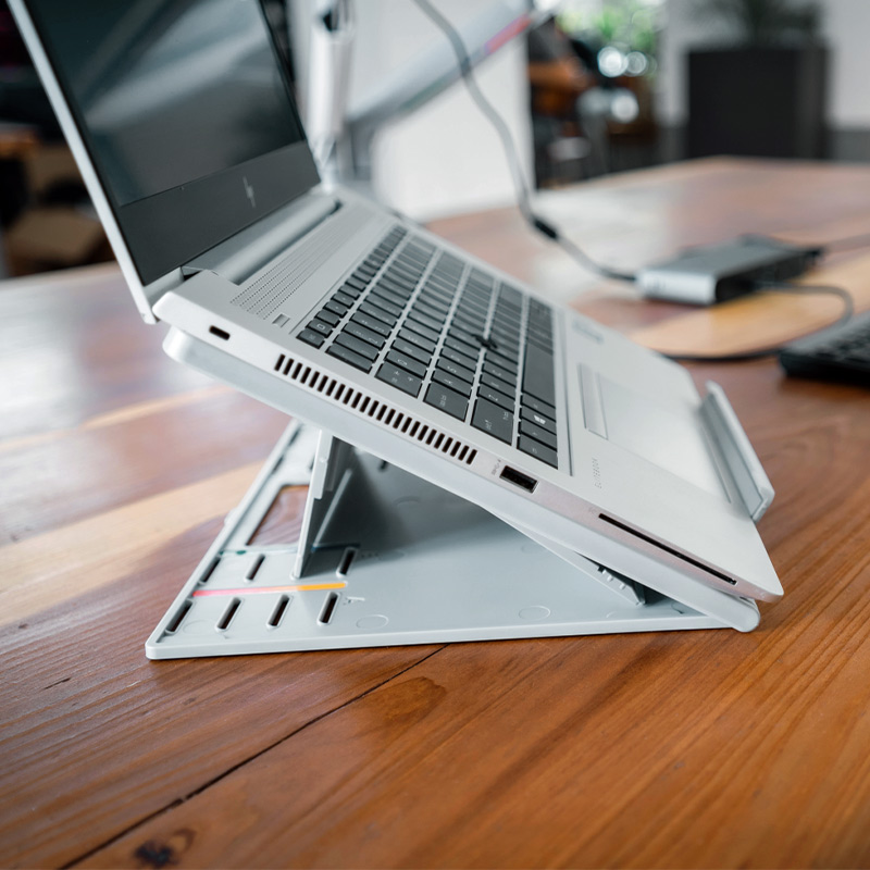 Kensington laptop riser on desk