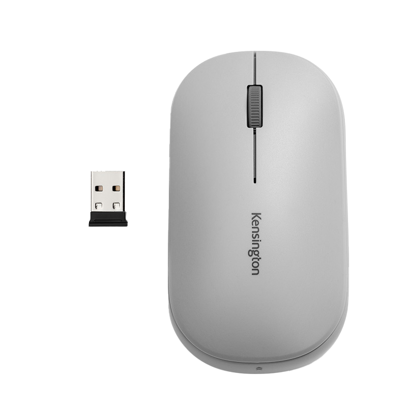 SureTrack™ Dual Wireless Mouse - Gray on white background