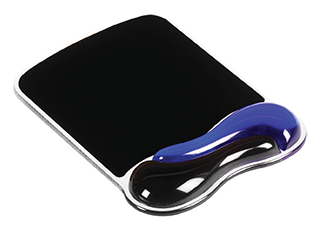 Tappetino per mouse in gel Duo nero e blu