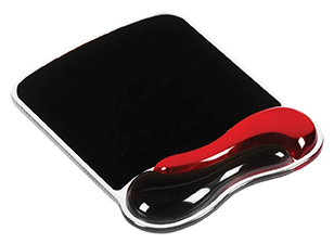 Tappetino per mouse in gel Duo nero e rosso