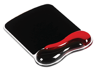 Tappetino per mouse in gel Duo nero e rosso