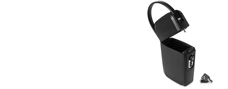 Lock box on white background