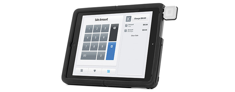 POS system on white background