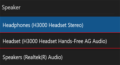 Select H3000 Speaker Screenshot