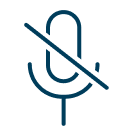 Symbol für Stummschaltung blau
                                