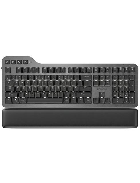 配备腕托的 MK7500F 静音机械键盘。