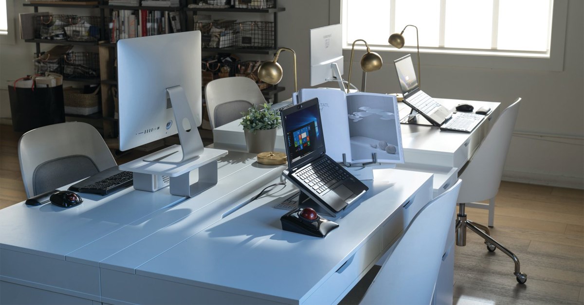 Kensington ergonomic products in small office