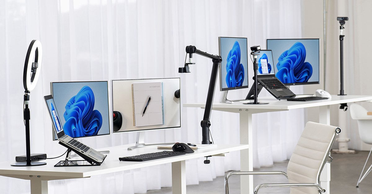 Kensington Professional Video Conferencing solutions on desks