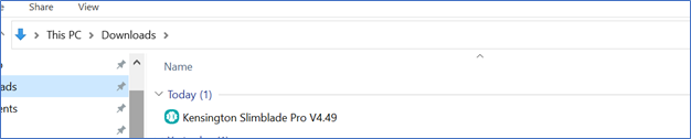 SlimBlade™ Pro V4.49 文件夹打开，显示更新的应用程序