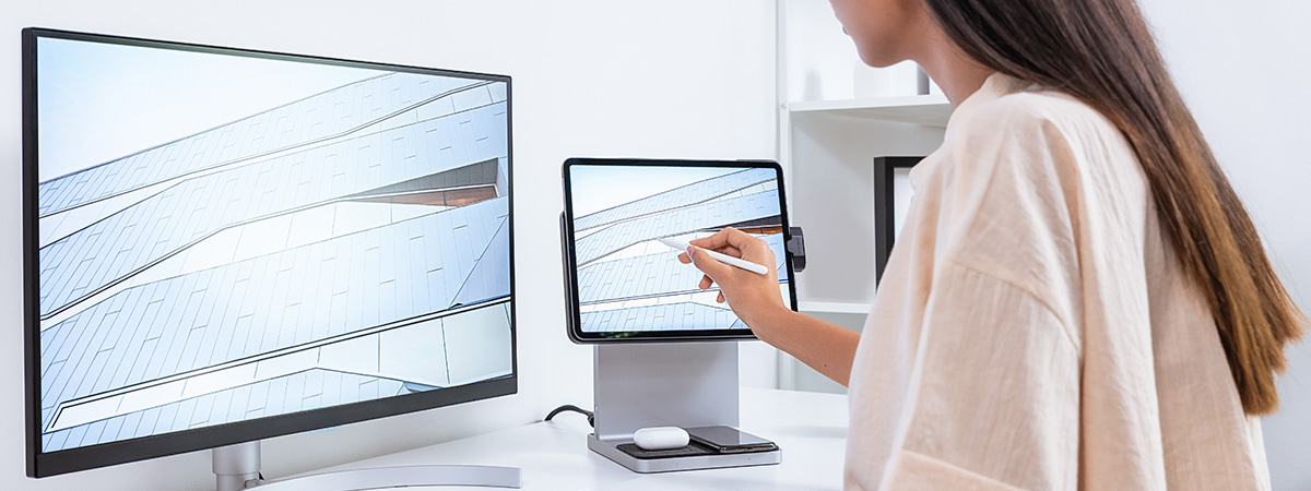 Woman using StudioDock