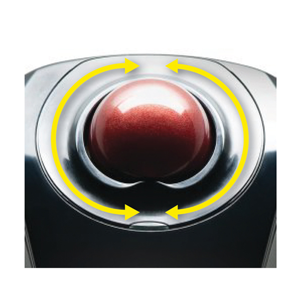 Kensington trackball touch scrolling closeup