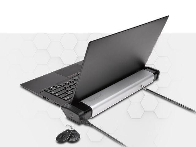 Laptop lock on laptop