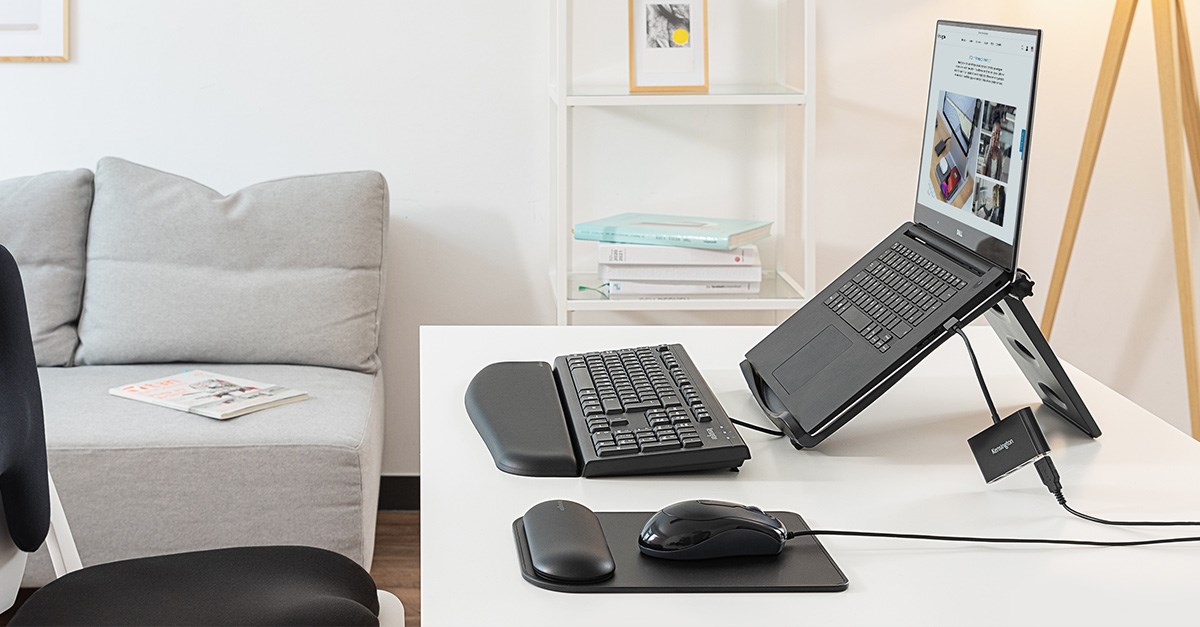 Home office with Kensington products