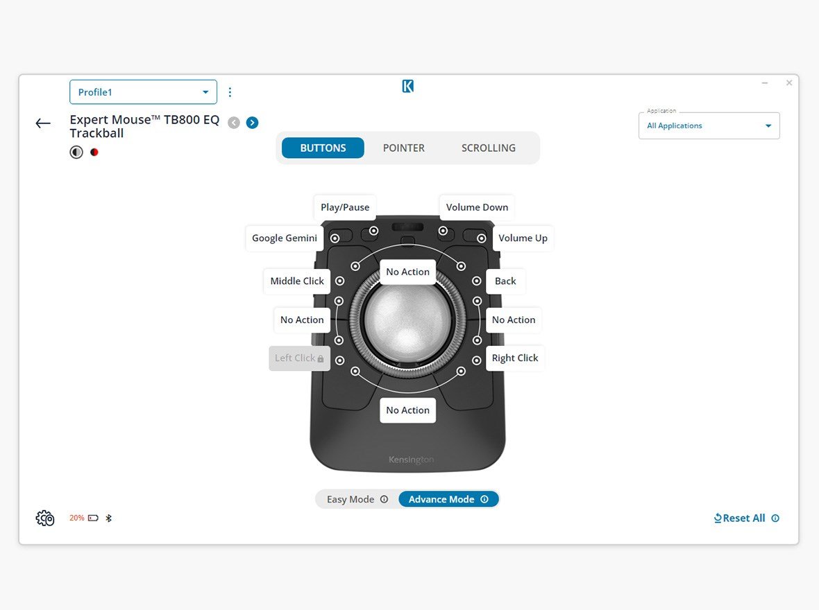 Expert Mouse™ TB800 EQ Trackball