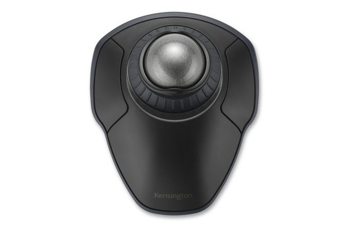 Orbit® Wireless Trackball with Scroll Ring - Space Gray on white background