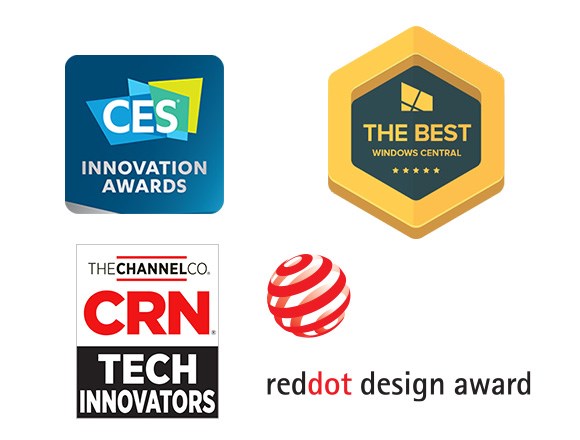 Kensington docking stations awards received in the past: CES Innovation, Reddot Design, THE BEST, and CRN Tech Innovators.