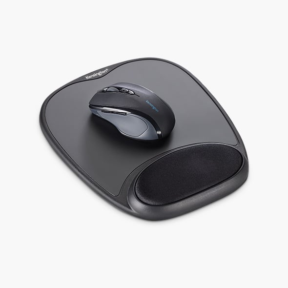 Ergonomic mousepads and wrist rests with a close up of the Kensington Comfort Gel Mouse Pad.