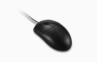 Wired washable mouse on white background