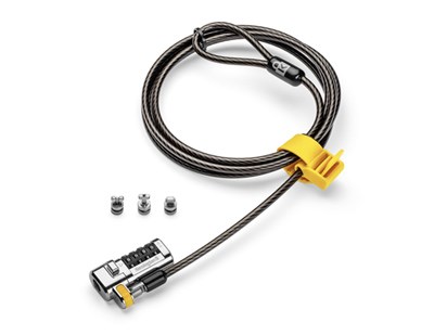 Cable de seguridad universal con combinación para notebook ClickSafe® on white background